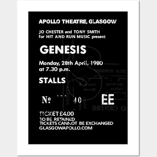 Genesis	 Glasgow Apollo 28th April 1980 UK Tour Ticket Repro Posters and Art